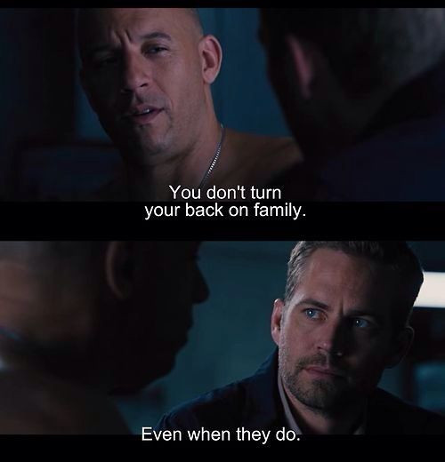 Fast And Furious Quotes About Family
 Best Quotes From Fast And Furious Vin Diesel QuotesGram