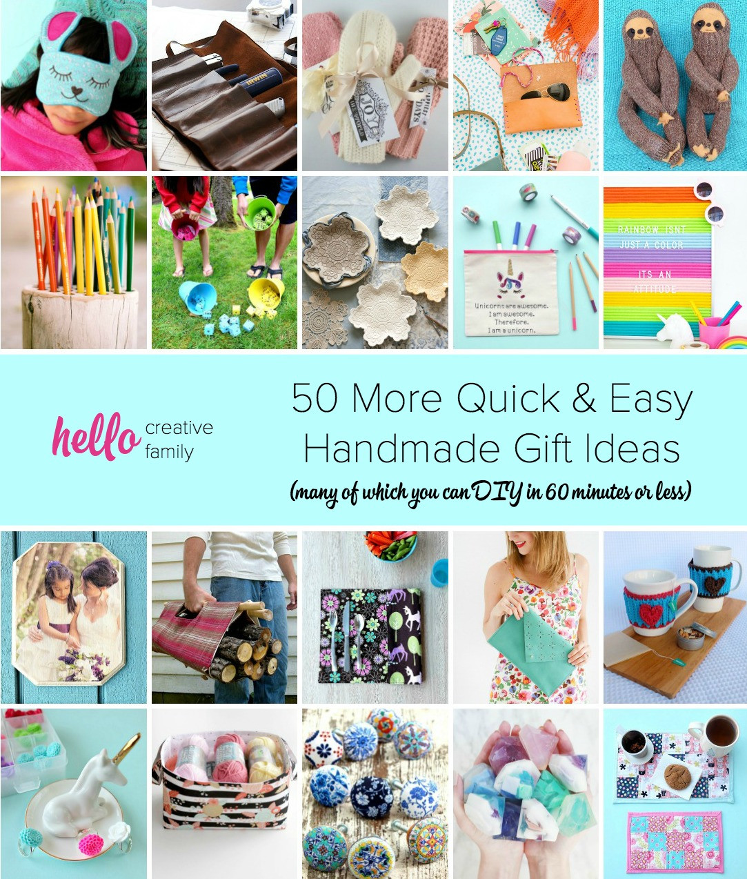 Fast Birthday Gift Ideas
 50 Last Minute Handmade Gifts You Can DIY in 60 Minutes