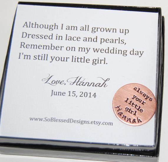 Father Of The Bride Gift Ideas From Daughter
 Father of the Bride t with POEM Father of the Bride coin