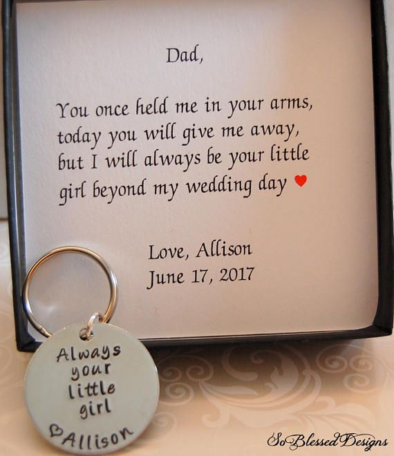 Father Of The Bride Gift Ideas From Daughter
 Father of the Bride keychain Father of the bride t
