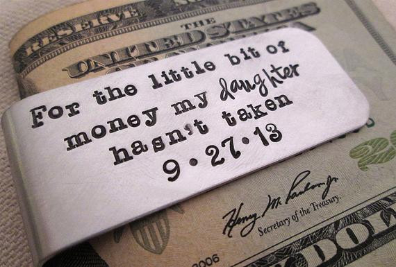 Father Of The Bride Gift Ideas From Daughter
 Father of the Bride Gift Personalized Money by JLynnCreations