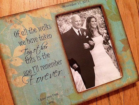 Father Wedding Gift Ideas
 Father Daughter Wedding Walking Down Aisle Frame Gift for