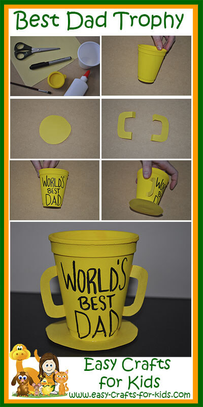 Father'S Day Craft Ideas For Toddlers
 Fathers Day Crafts for Toddlers Homemade Trophy for the
