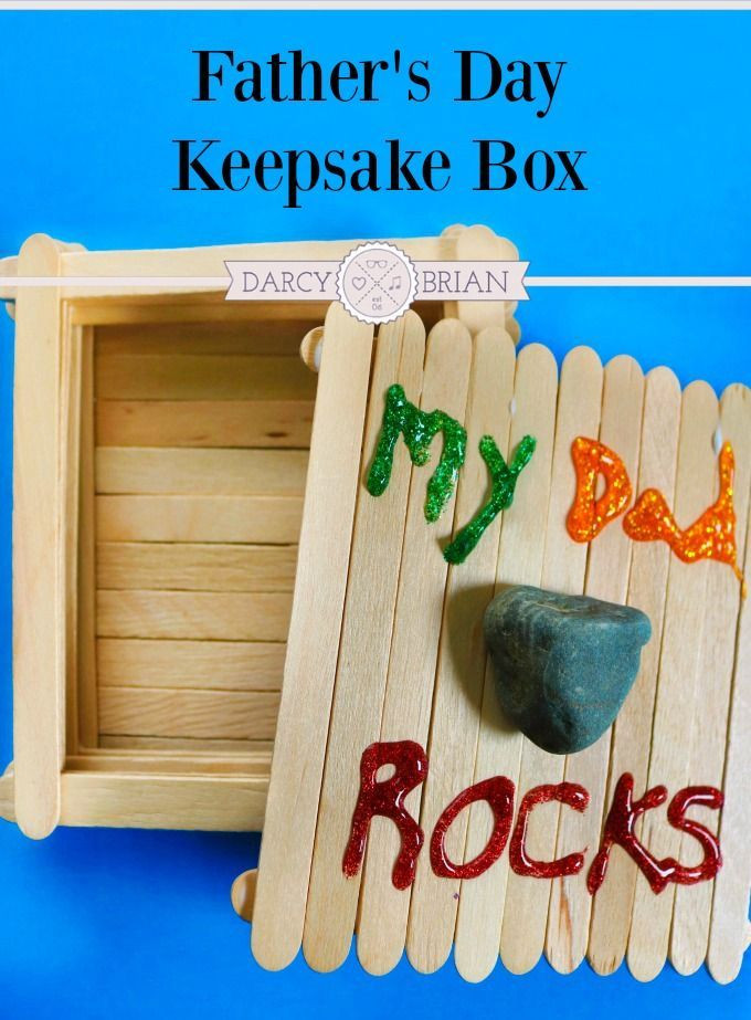 Father'S Day Gift Ideas For Preschoolers To Make
 My Dad Rocks Keepsake Box Father s Day Craft for Kids