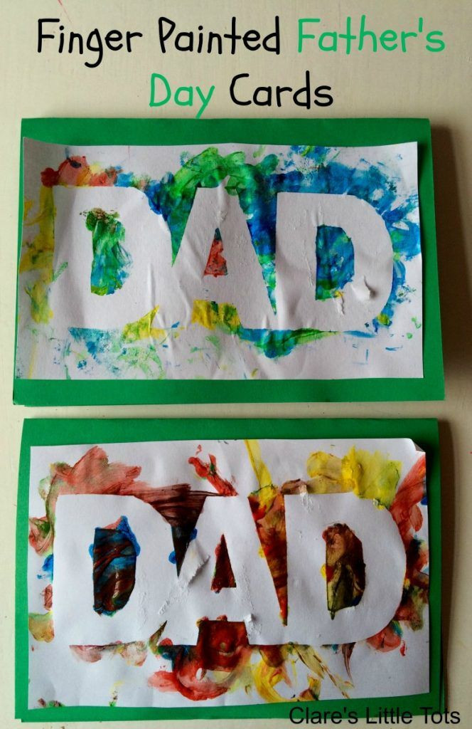 Father'S Day Gift Ideas For Preschoolers To Make
 Finger Painted Father s Day Card