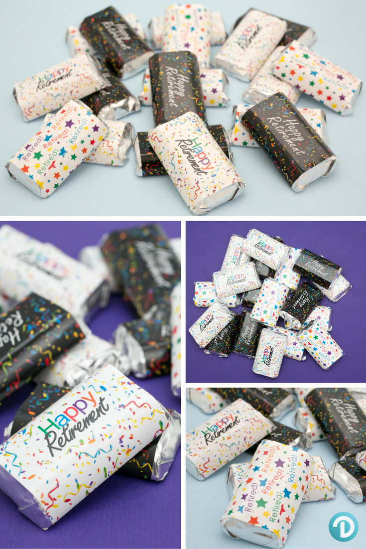Favor Ideas For Retirement Party
 Colorful Retirement Party Mini Candy Bar Stickers 45ct