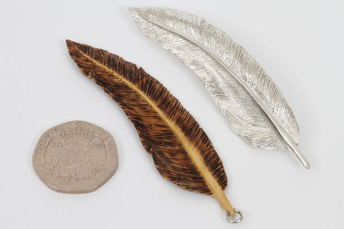Feather Brooches
 Silver Feather Brooch by wildlife artist Bill Prickett