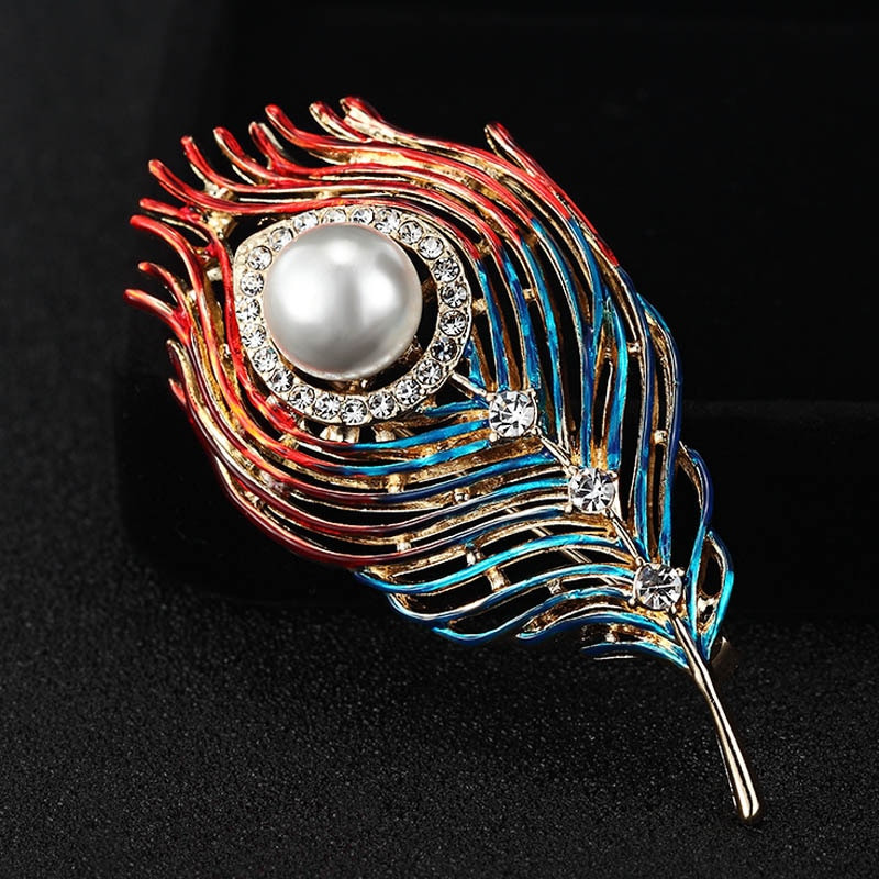 Feather Brooches
 Aliexpress Buy Fashion Enamel Feather Brooch For Men