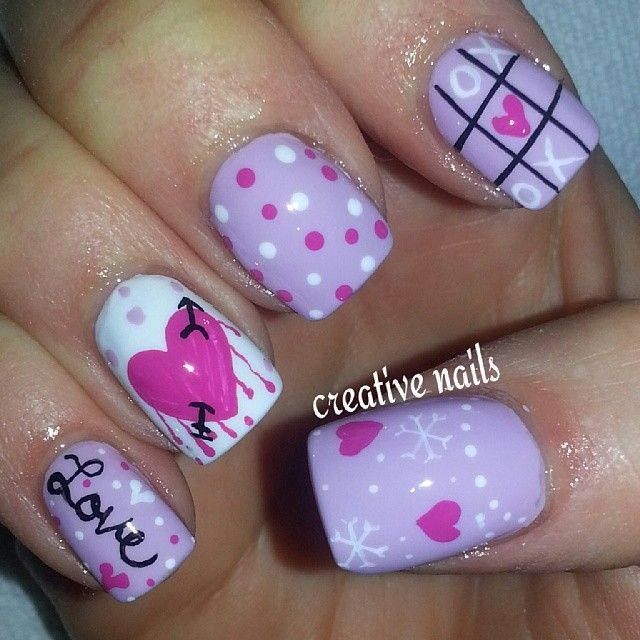 February Nail Ideas
 256 best images about February nail art on Pinterest