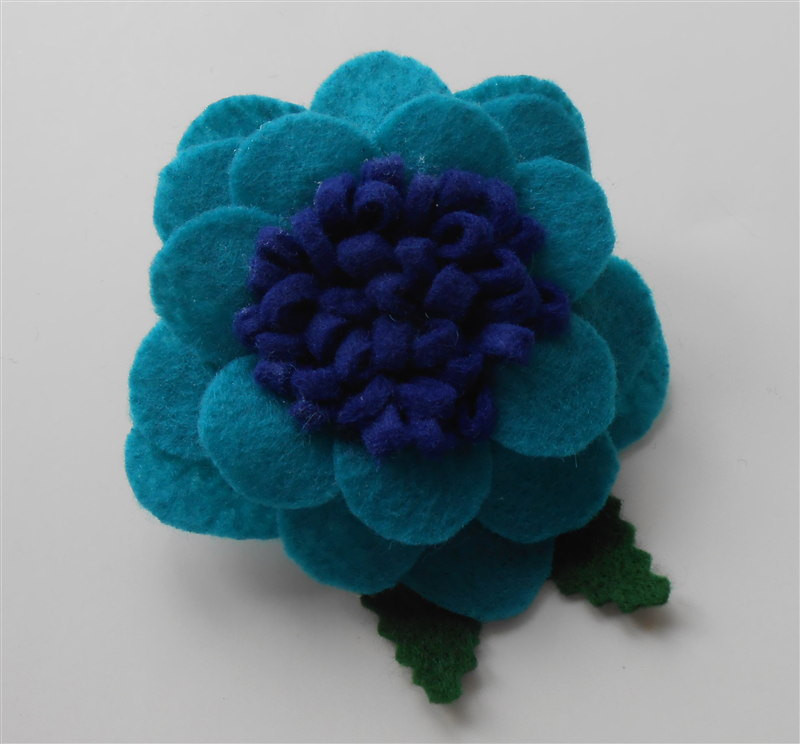 Felt Brooches
 Felted Flower Brooch Aqua Blue Pin Jewelry Flowers Pins