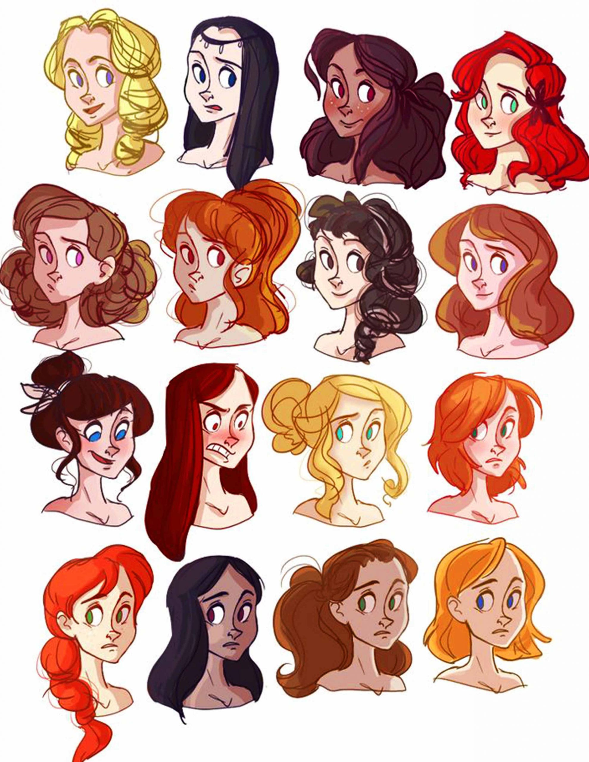 Female Hairstyles Art
 Visual Resources For Head and Figure Drawing
