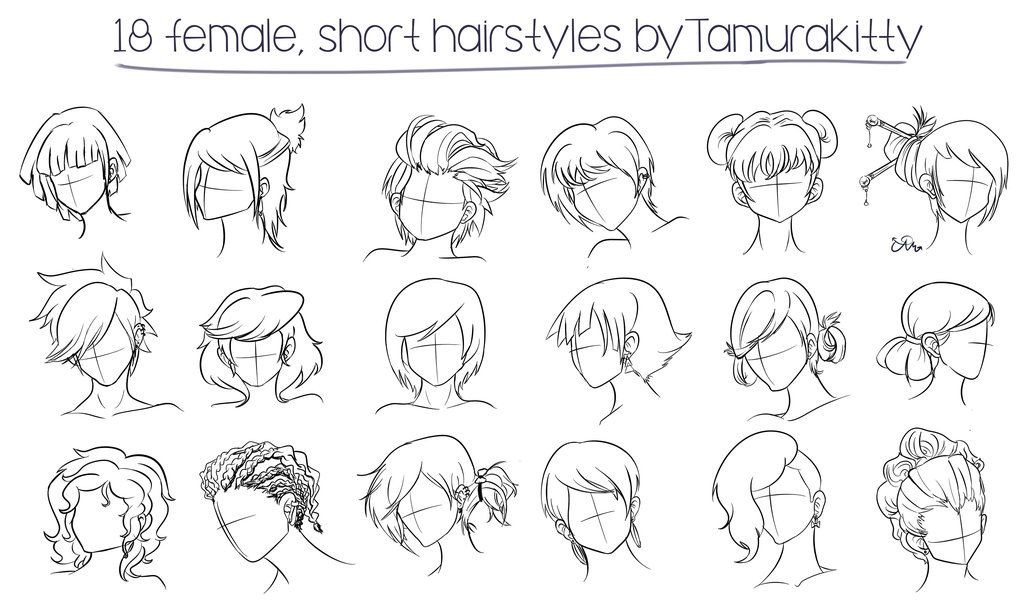 Female Hairstyles Art
 18 female short hairstyles by Tamurakitty on DeviantArt