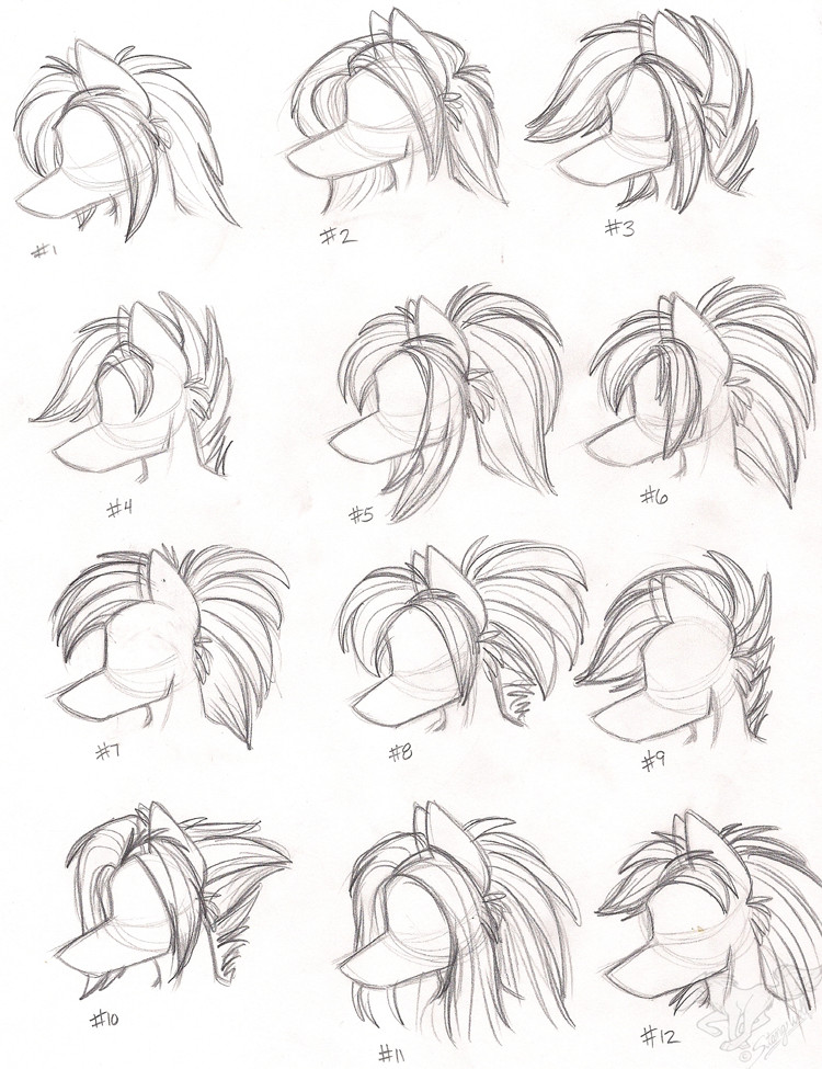 Female Hairstyles Art
 Female Anthro Wolf Hairstyles by StangWolf on DeviantArt