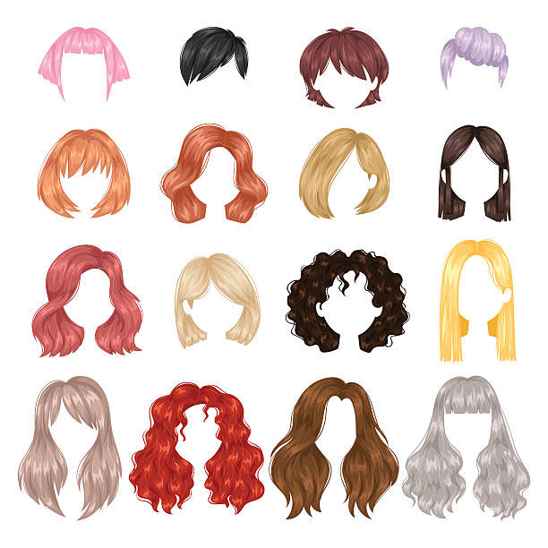 Female Hairstyles Art
 Royalty Free Curly Hair Clip Art Vector