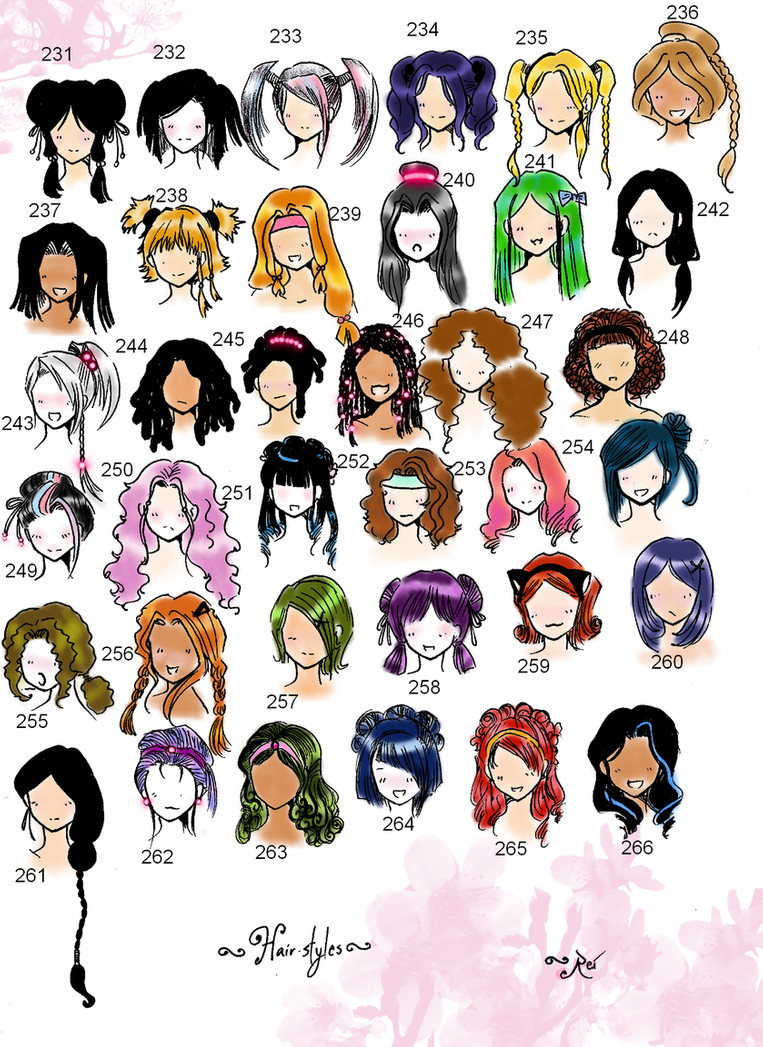 Female Hairstyles Art
 hairstyles 6th edition by NeonGenesisEVARei on DeviantArt