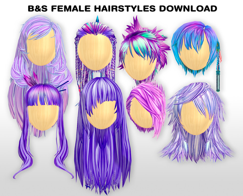 Female Hairstyles With Physics
 MMD BnS Hairstyles DL by UnluckyCandyFox on DeviantArt