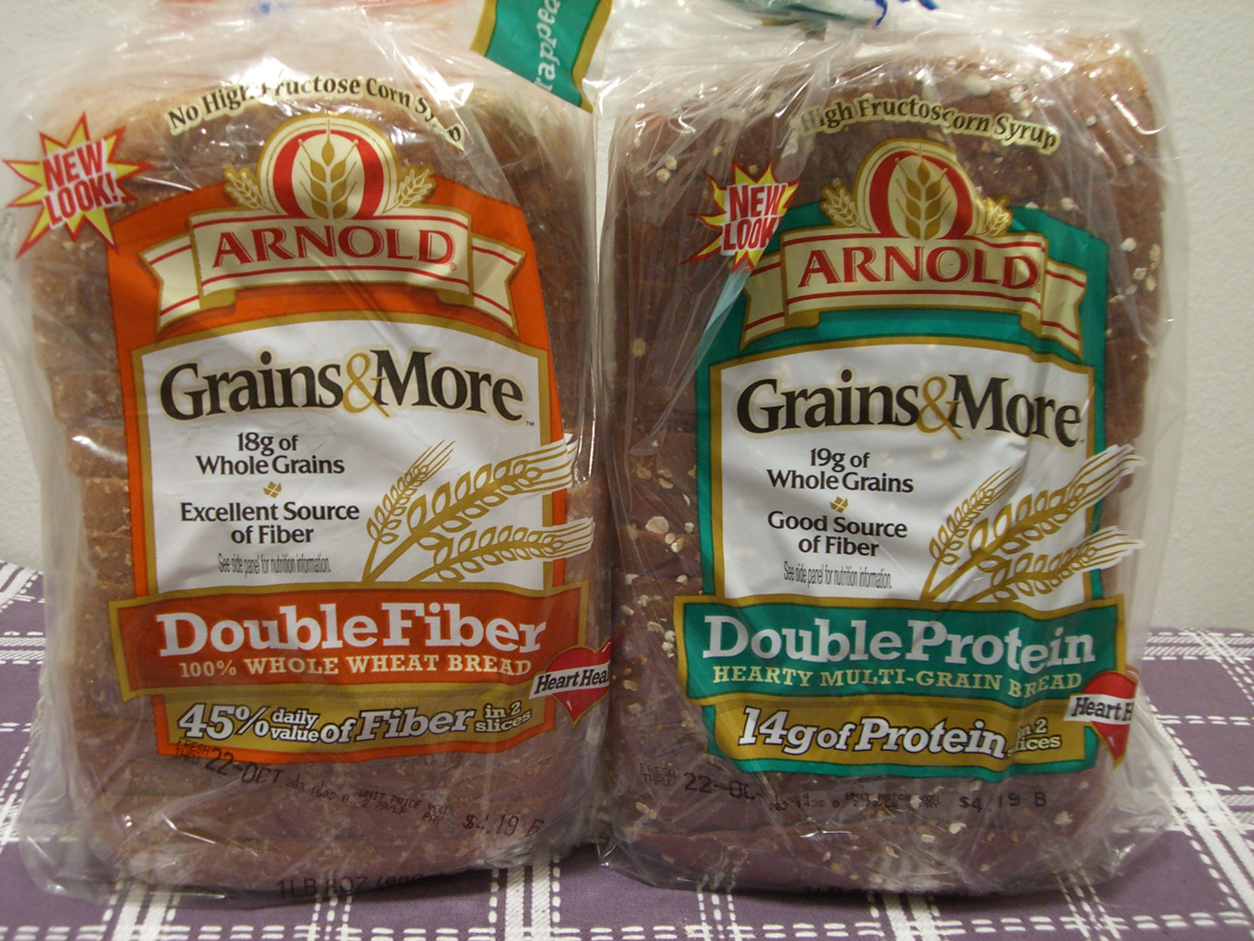 Fiber In Whole Grain Bread
 Arnold Grains & More Bread — eating bender
