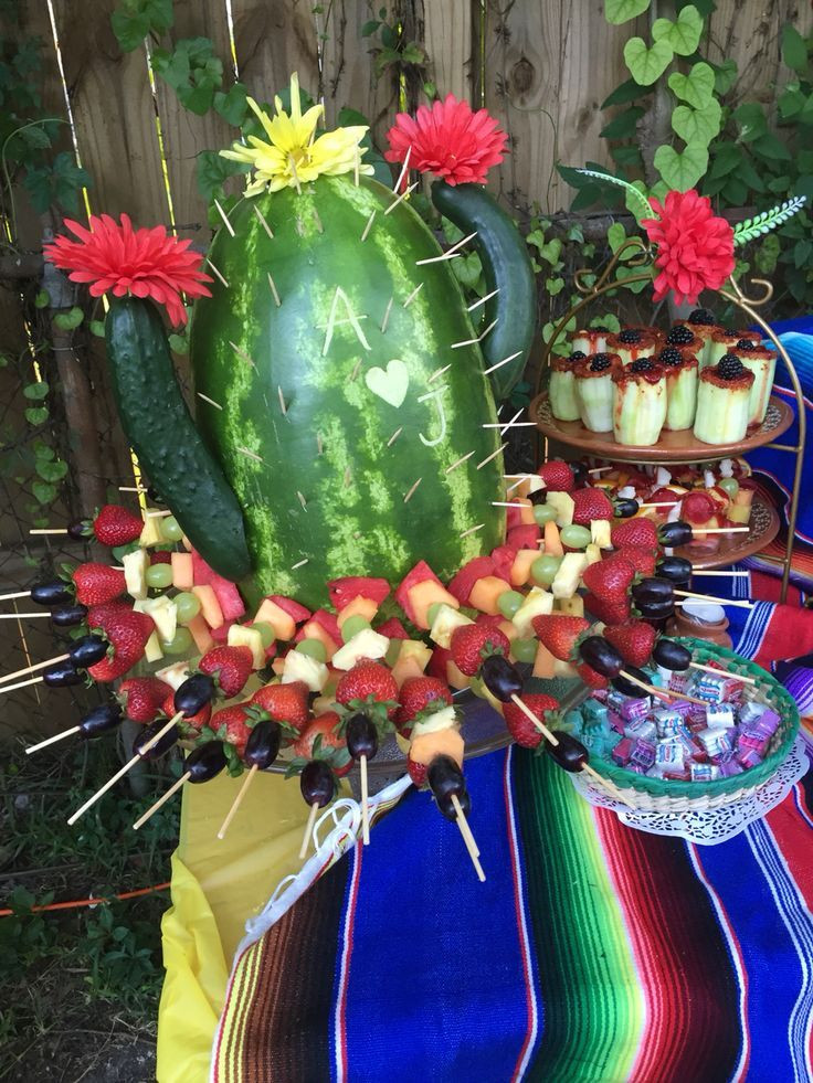 Fiesta Graduation Party Ideas
 Cactus watermelon Mexican theme party