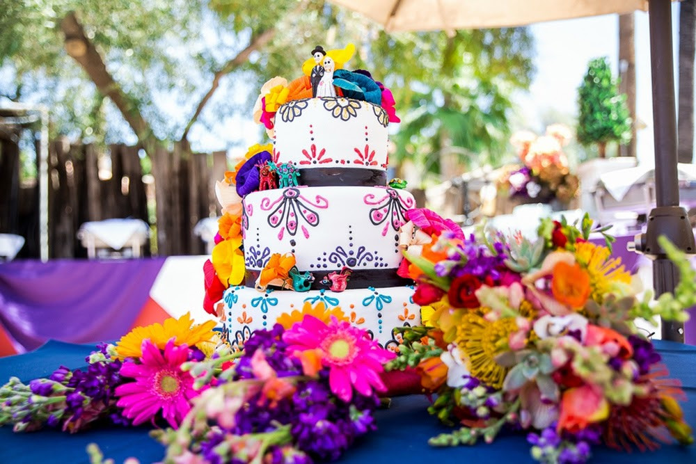 Fiesta Themed Wedding
 Savvy Deets Bridal Real Weddings Festive Mexican Themed