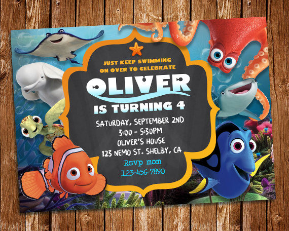 Finding Nemo Birthday Invitations
 Finding Dory Invitation Finding Dory Invite Finding Nemo