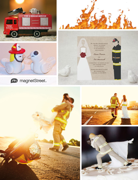 Firefighter Themed Wedding
 Firefighter Wedding Inspiration to Ignite Your