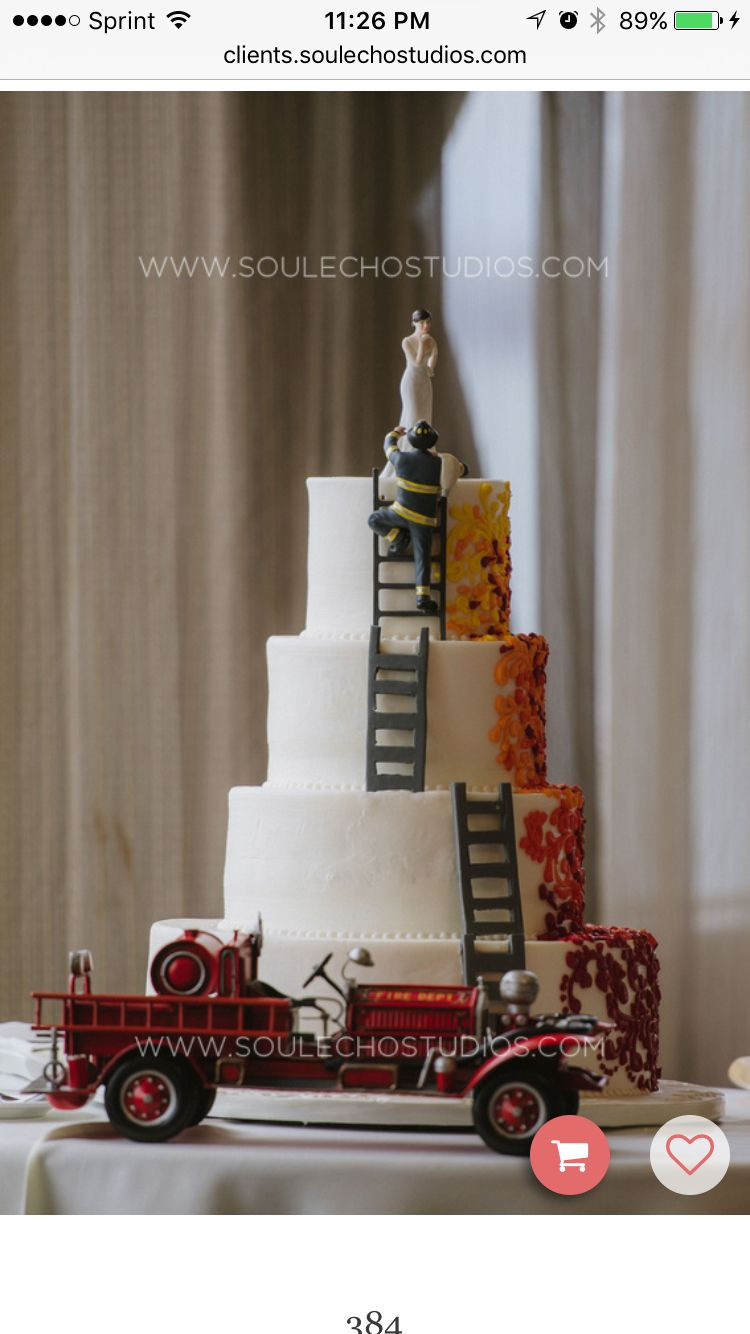 Firefighter Themed Wedding
 Wedding cake