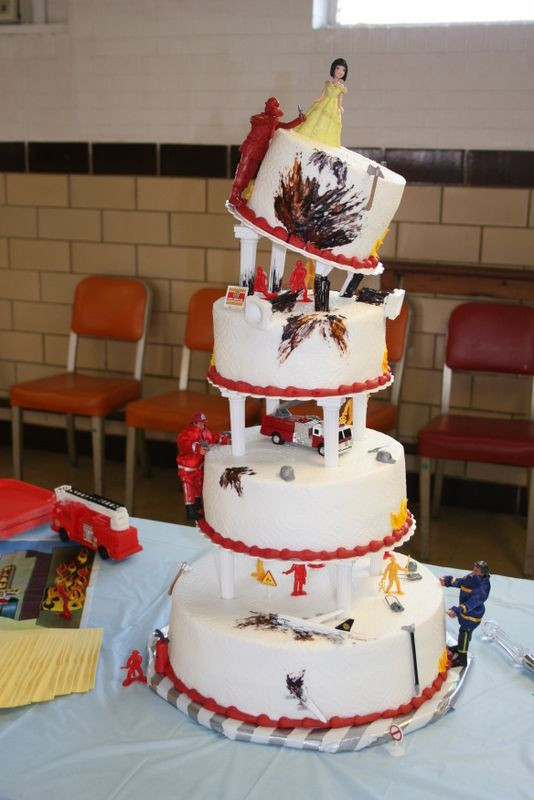Firefighter Themed Wedding
 Awesome firefighter wedding cake obably the coolest