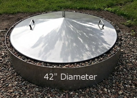 Firepit Metal Cover
 42 Diameter Stainless Steel Fire Pit Snuff Cover