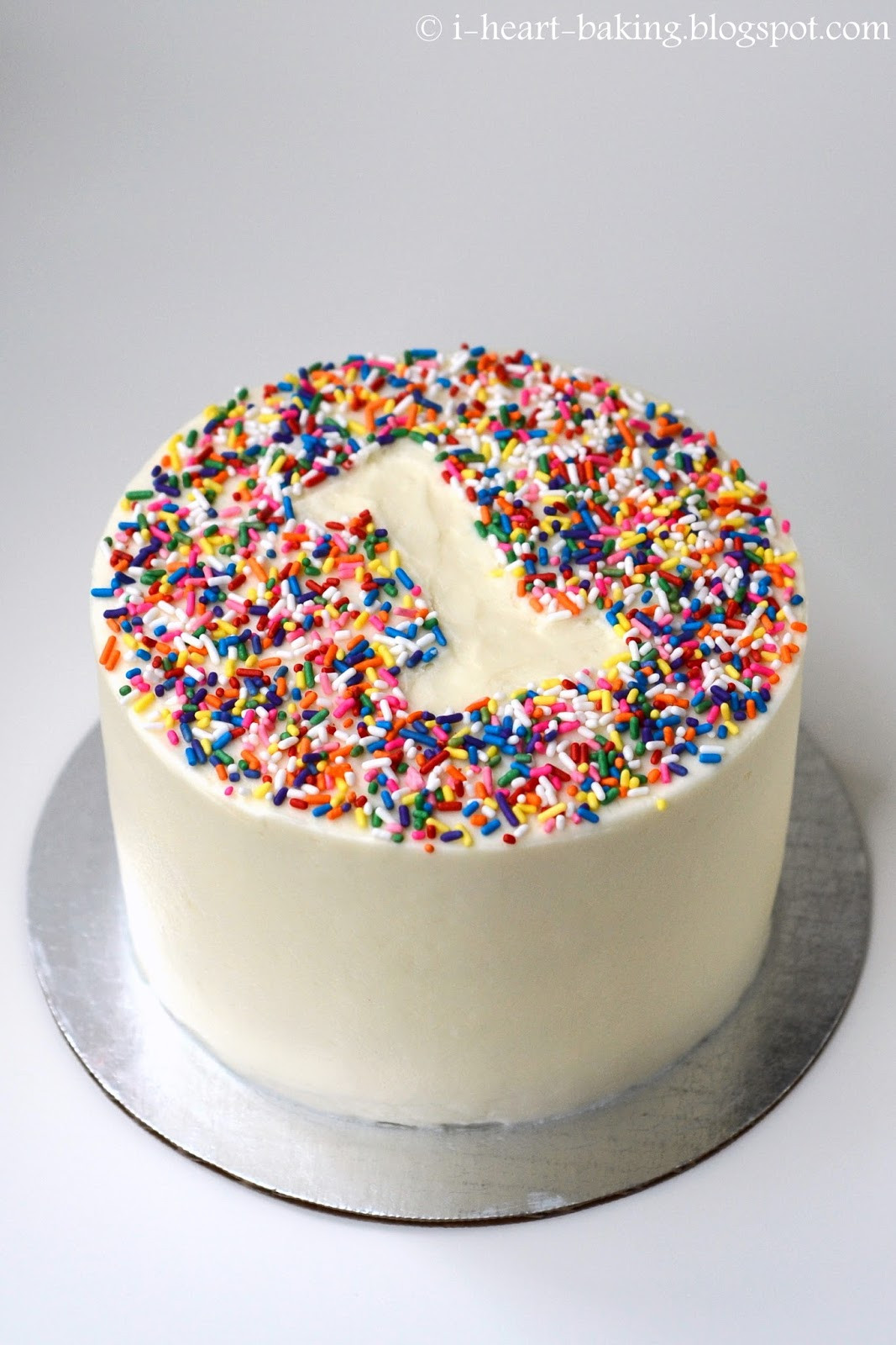 First Birthday Cake Decorating Ideas
 i heart baking rainbow sprinkle first birthday smash cake
