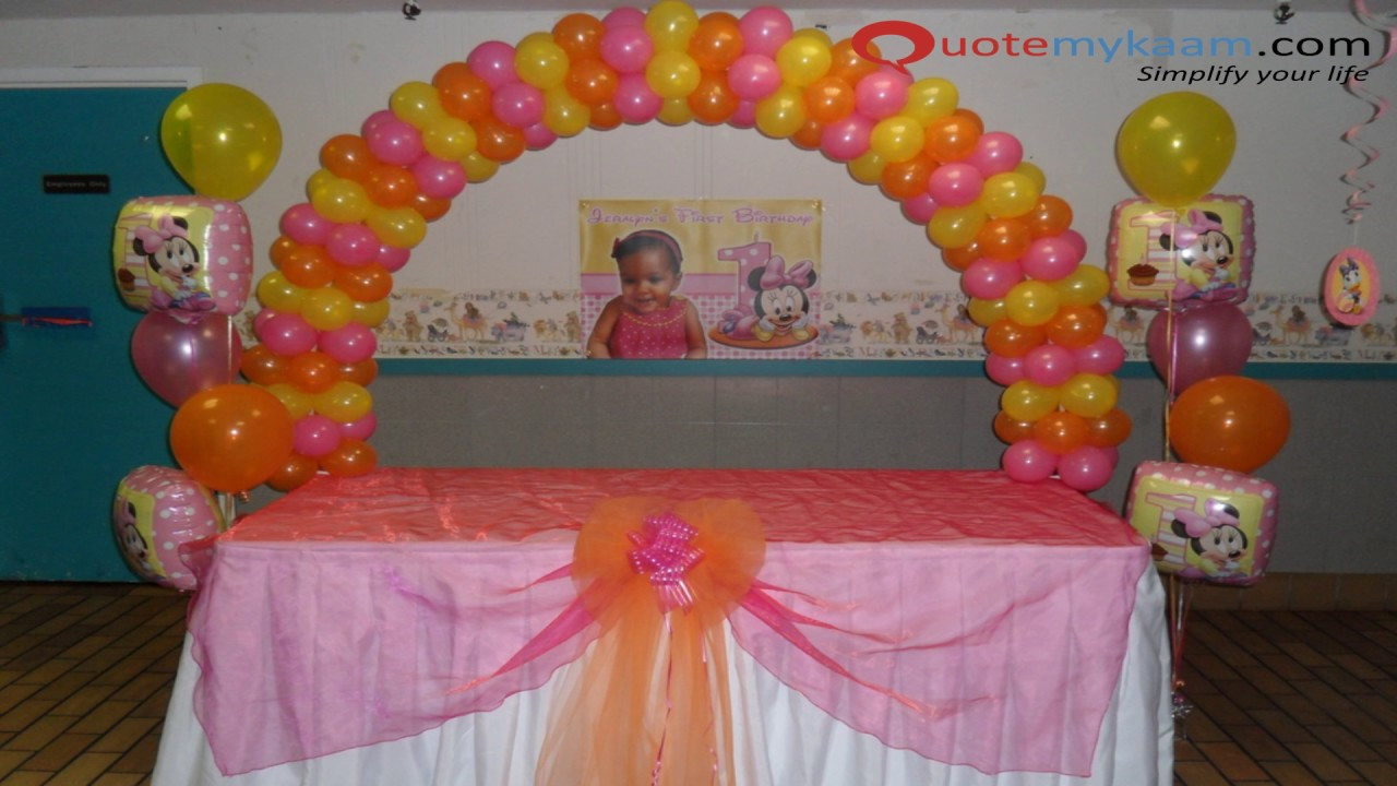 First Birthday Decoration Ideas
 Baby Girl 1st Birthday Decoration Ideas