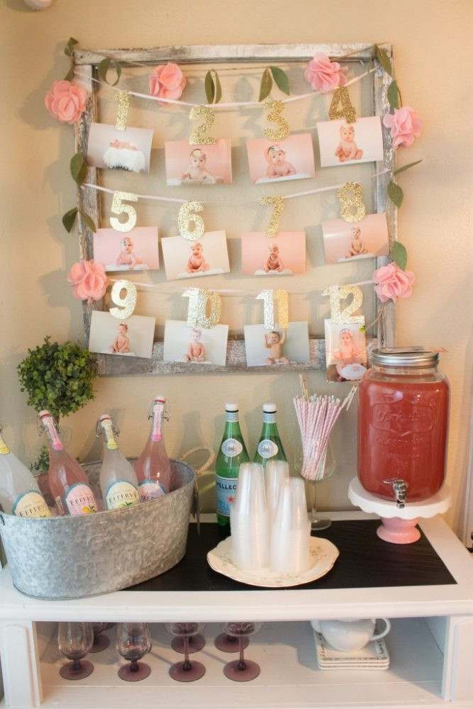 First Birthday Decoration Ideas
 21 Pink and Gold First Birthday Party Ideas Pretty My Party