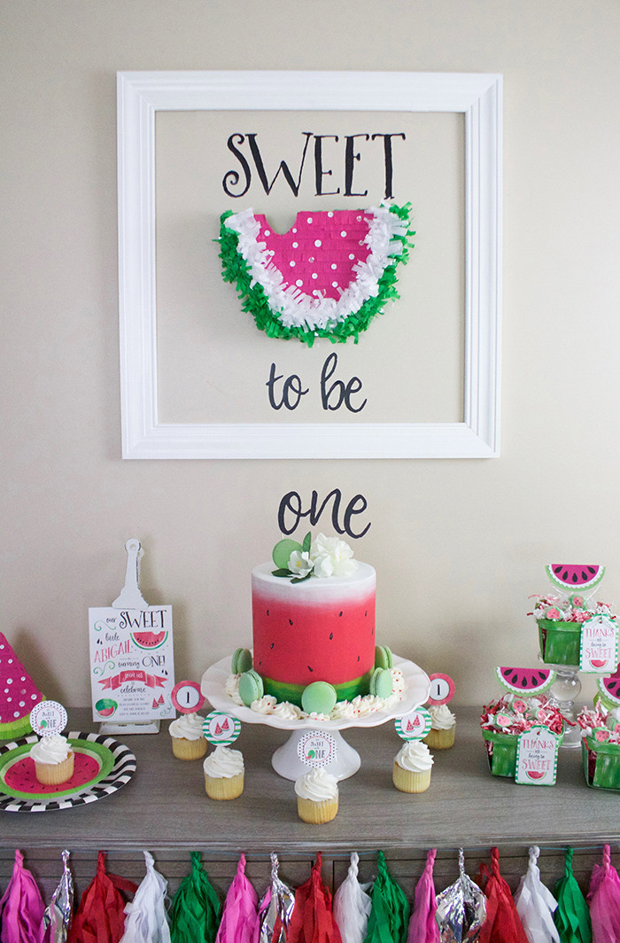 First Birthday Party Decoration Ideas
 A Watermelon First Birthday Party with Cricut — Jen T by