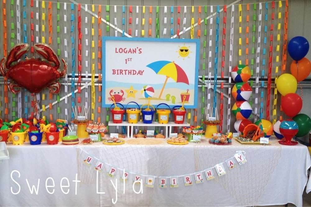 First Birthday Pool Party Ideas
 Beach Theme Birthday Party Ideas in 2019
