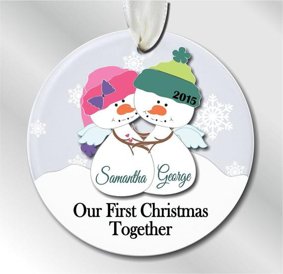 First Christmas Together Gift Ideas
 Our First Christmas To her Ornament Snowman by