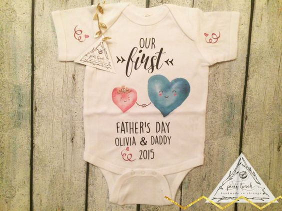 First Father'S Day Gift Ideas
 FIRST FATHER S DAY baby bodysuit one piece creeper With Hearts Father s Day bodysuit first