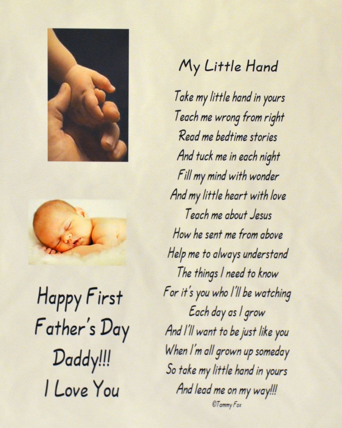 First Father'S Day Gift Ideas From Baby Boy
 Personalized New Dad Gift My Little Hand by