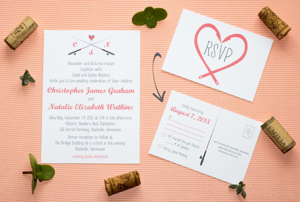 Fishing Themed Wedding Invitations
 30 Fishing Themed Wedding Ideas You ll REEL y Love