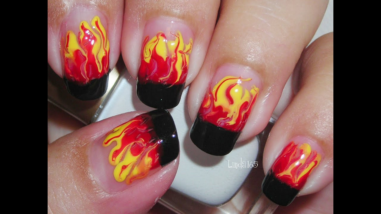 Flame Nail Designs
 Nail Art Flames Llamas
