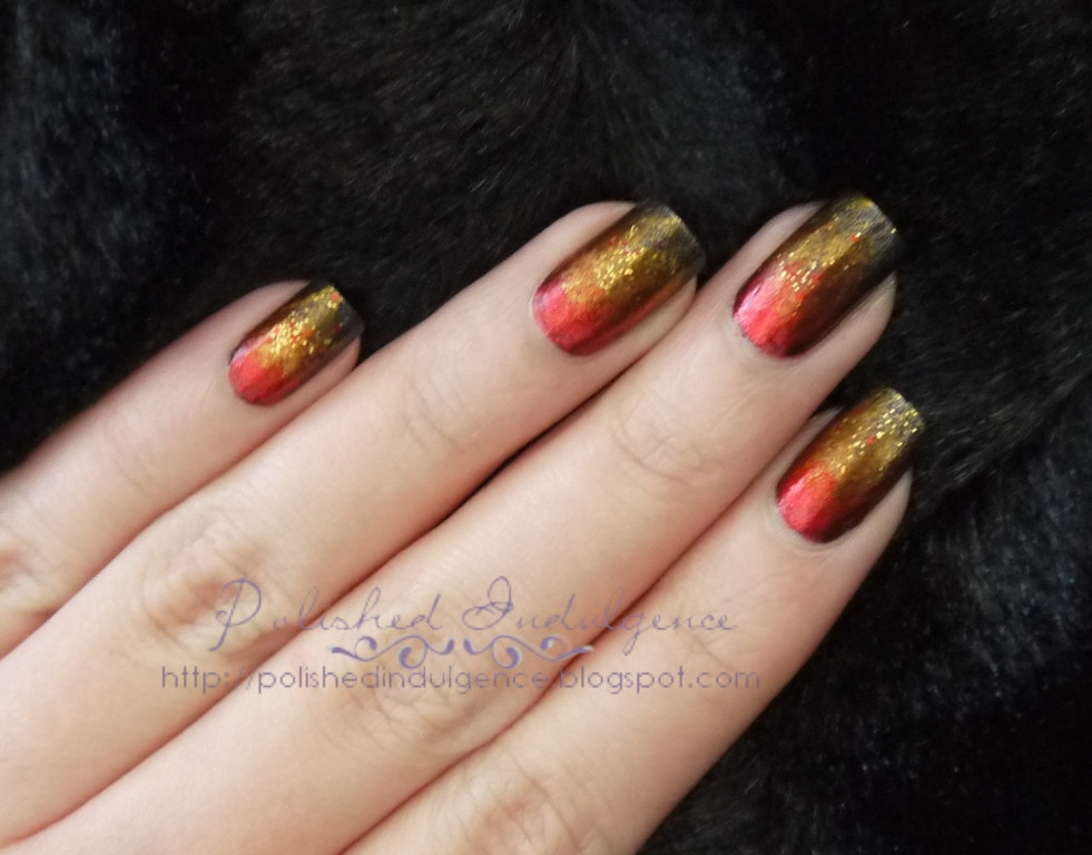 Flame Nail Designs
 Polished Indulgence Nail Art Wednesday Fiery Flame Nails