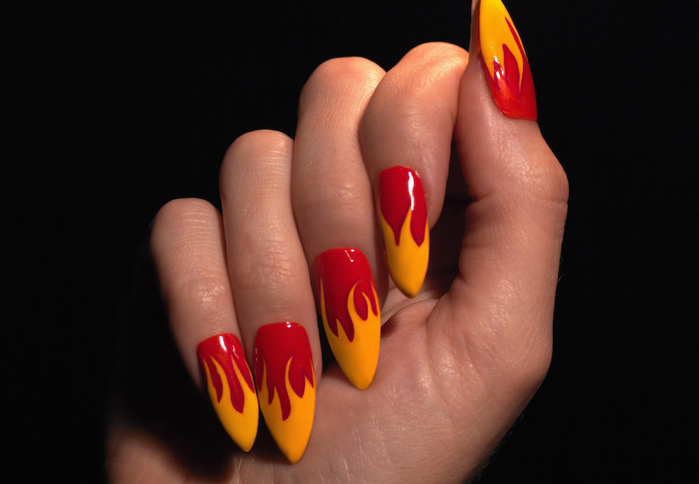 Flame Nail Designs
 Flame Nail Art Is A Summer 2019 Instagram Beauty Trend