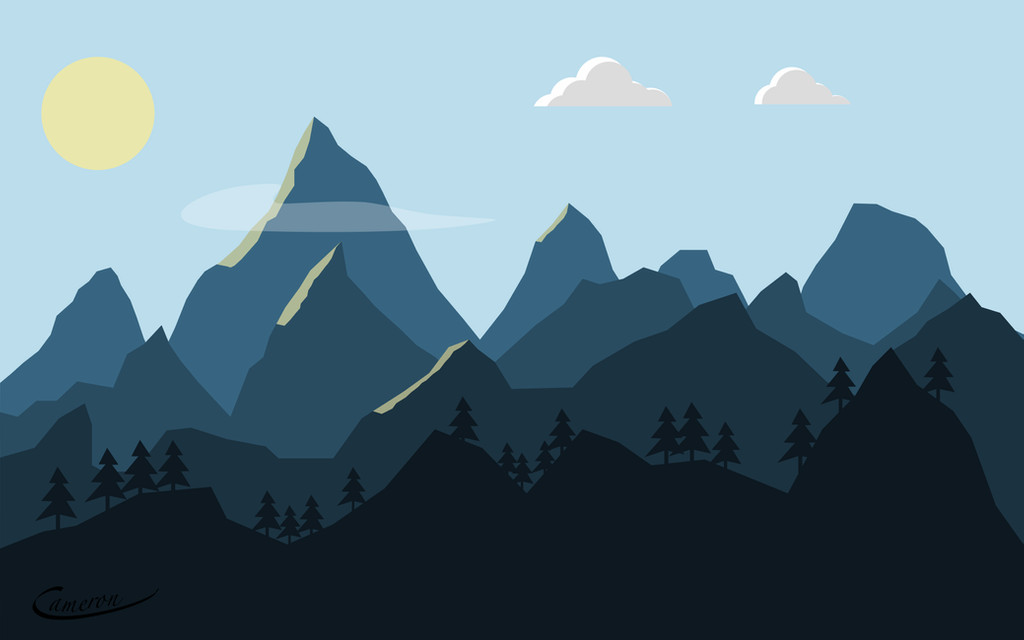 Flat Design Landscape
 Flat Design Landscape by PlasticBoredom on DeviantArt