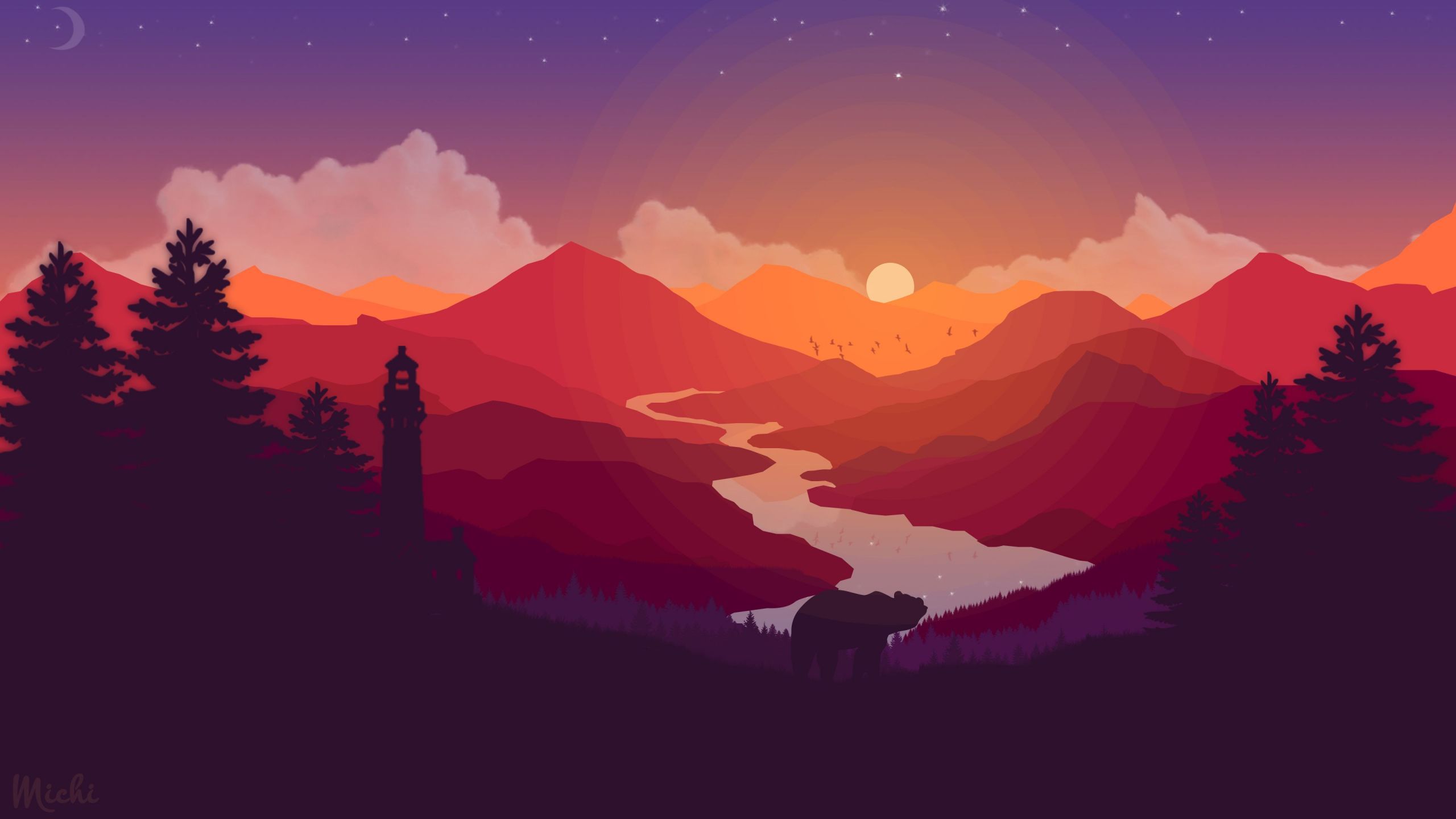 Flat Design Landscape
 landscape flatdesign sunset photoshop cs6 like