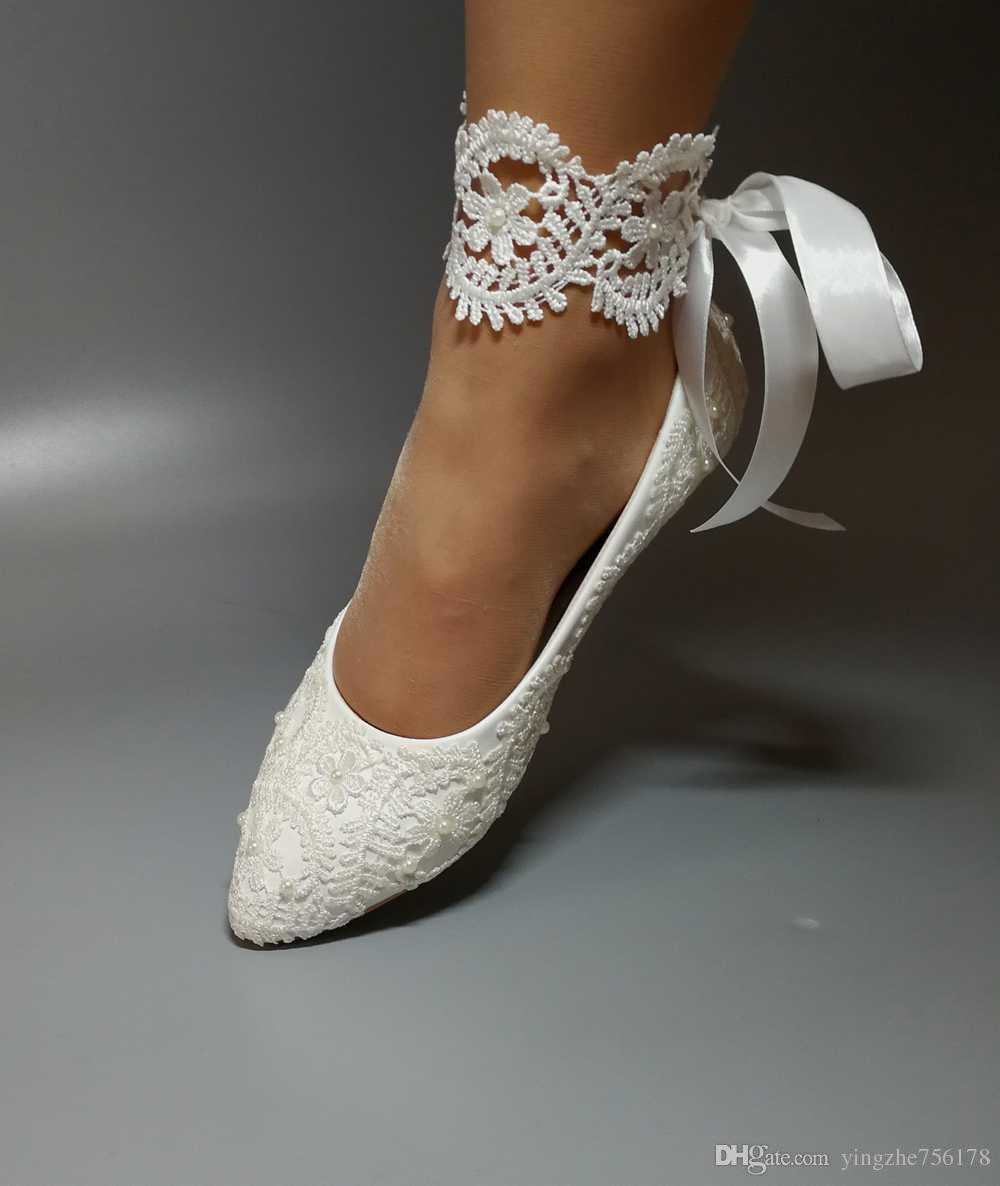 Flat Wedding Shoes For Bride
 Wedding Shoes Waterproof White Bride Wedding Dresses Han