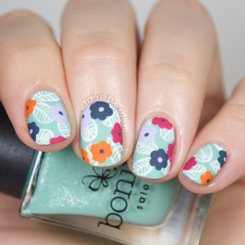 Floral Nail Designs
 Wondrously Polished The Digital Dozen does Floral Day 2