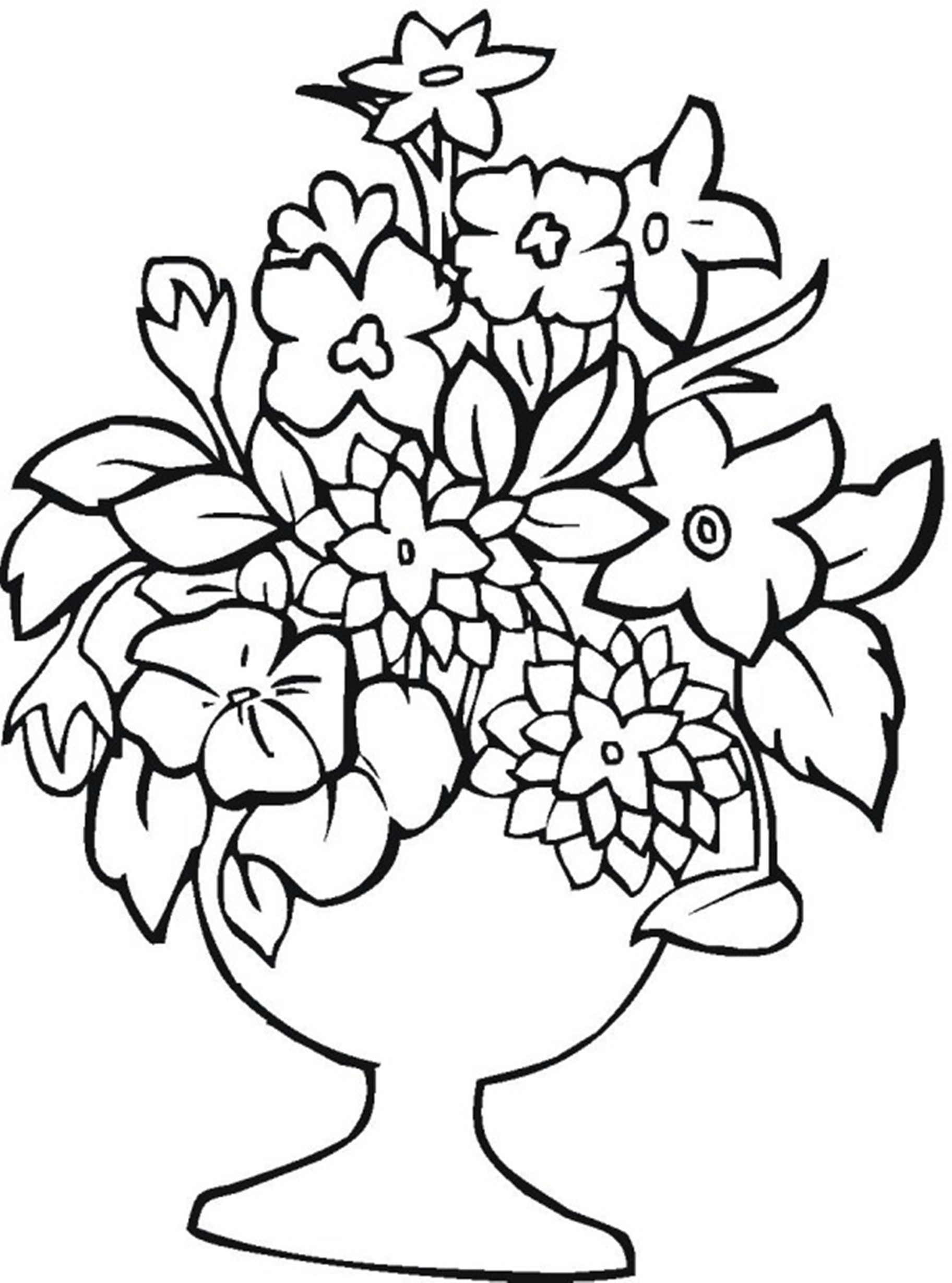 Flower Coloring Pages For Toddlers
 Free Printable Flower Coloring Pages For Kids Best