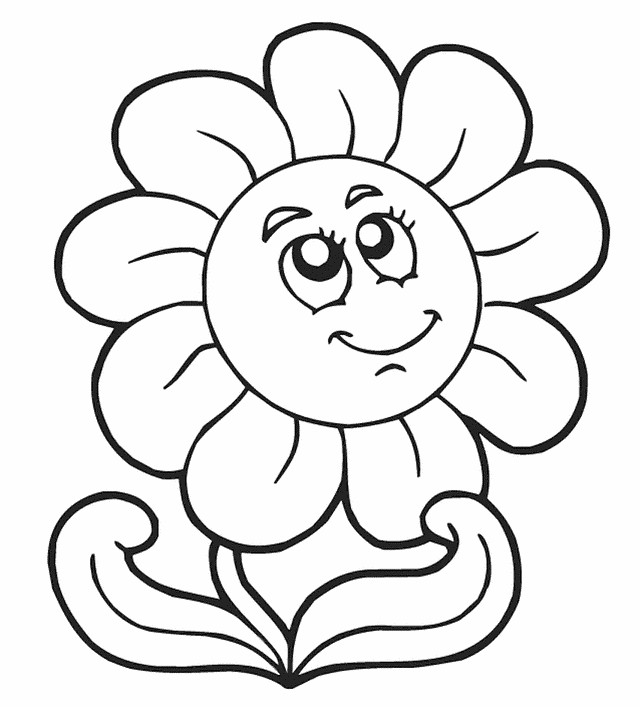 Flower Coloring Pages For Toddlers
 Free Printable Flower Coloring Pages