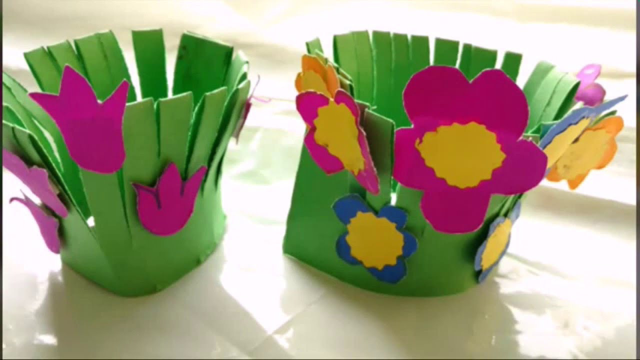 Flower Craft For Kids
 Easy Paper Craft Flower Garden Making For Kids