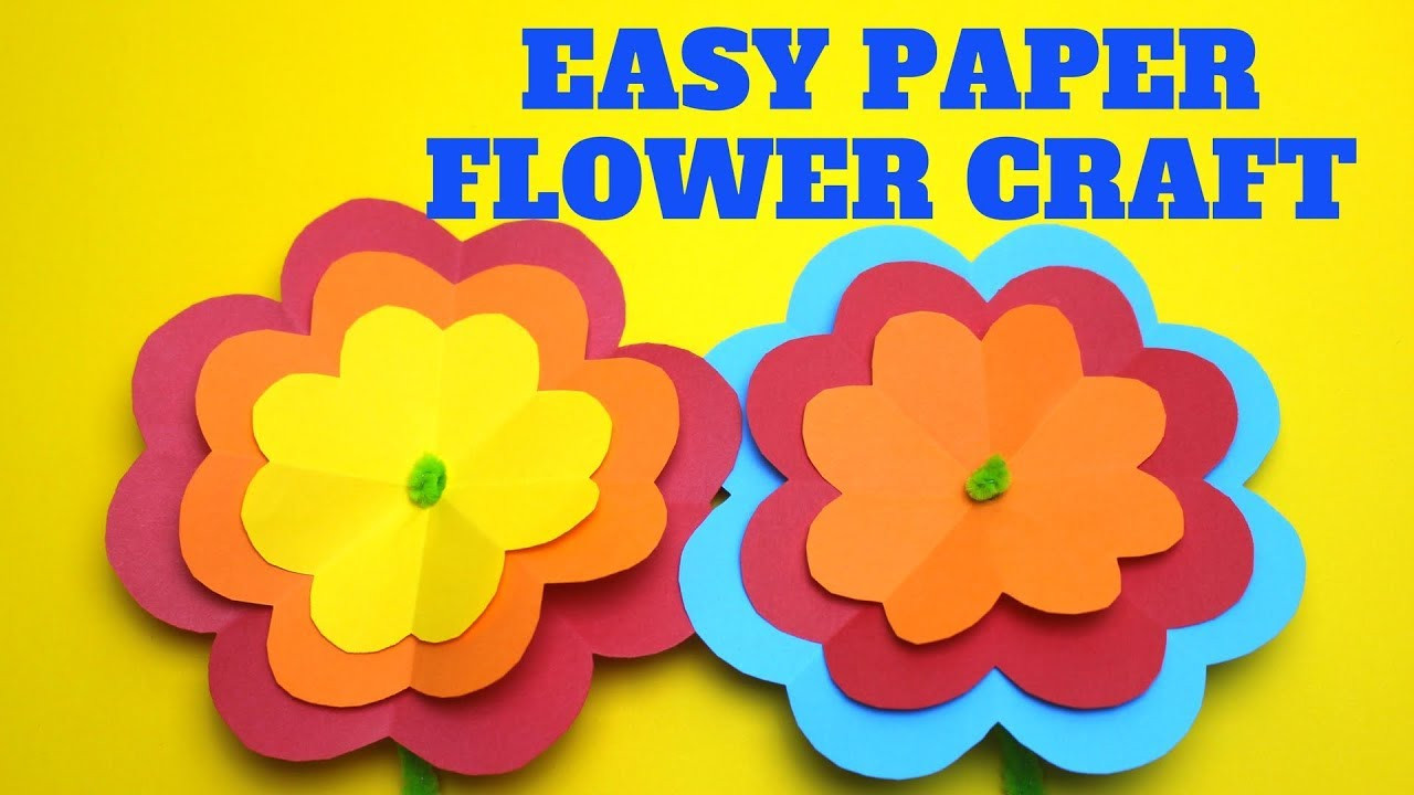 Flower Craft For Kids
 Easy Paper Flower Craft