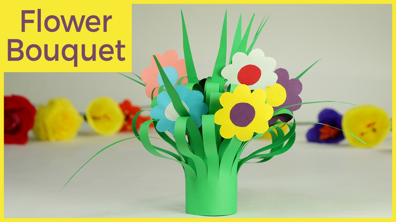Flower Craft For Kids
 Kids Crafts Paper Flower Bouquet Easy Step By Step