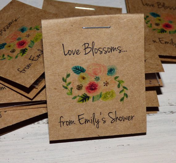 Flower Seeds For Wedding Favors
 Personalized MINI Floral Bridal Shower Flower Seed Packet